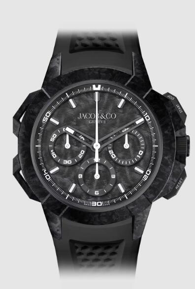 Review Jacob & Co epic x chrono 44mm tri-compax Black EC440.29.AA.AA.A Replica watch